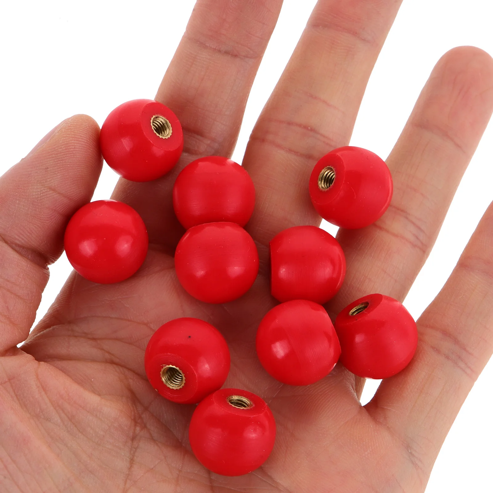 10pcs Bakelite Round Handle M4 Thread For Milling Machine Metal Crank Replacement Parts Hand Crank Revolving Knob Mechanical