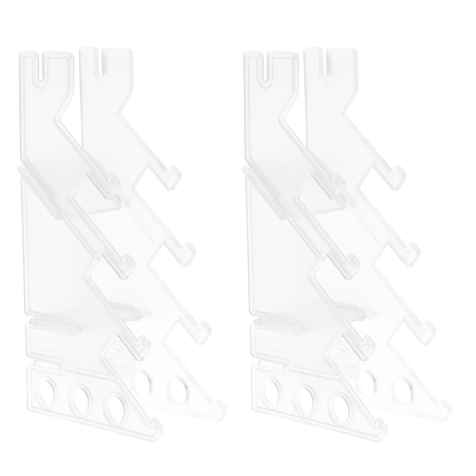 

2Pcs Finger Skate Racks Clear Plastic Organizer Stand for Mini Longboard Display Storage Multigrid Stability Protection