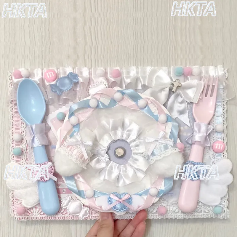 

Новая японская милая кружевная лента с бантом, косплей, больная сумка, украшение, женский наполнитель, фоновая доска, материал «сделай сам», сумка, аксессуары для женщин