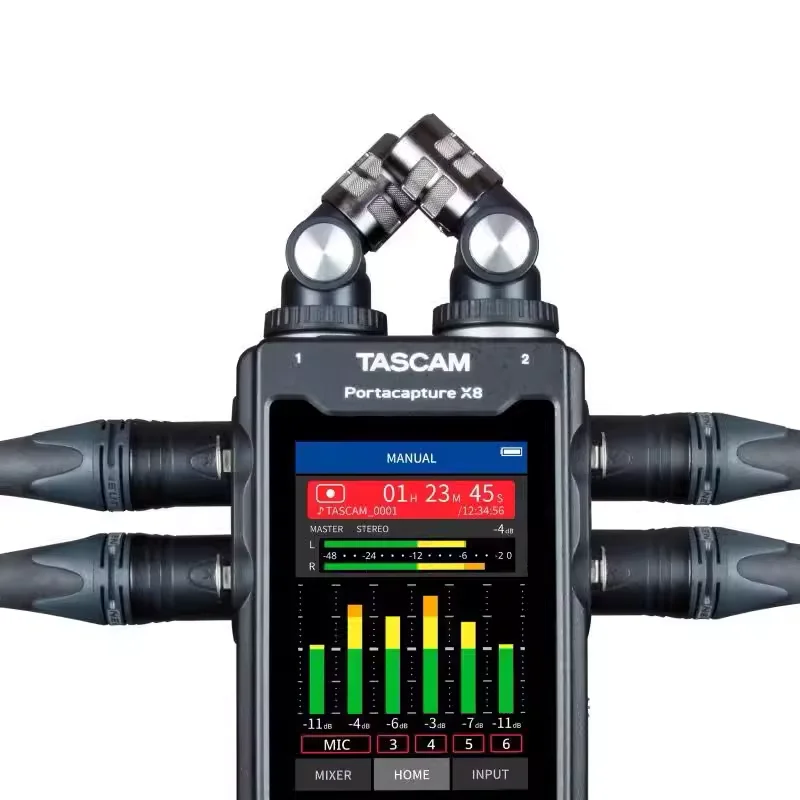 TASCAM X8 Professional Tape Recorder High-res Multi-track Handheld Recorder 3.5-inch Color Touch With USB Audio Interface