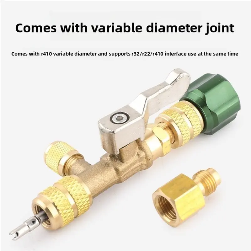 ABKY-Valve Core Removal Tool With 10 Core-Quick Change Wrench For Air Conditioning For Refrigerant-Free Auto Repair