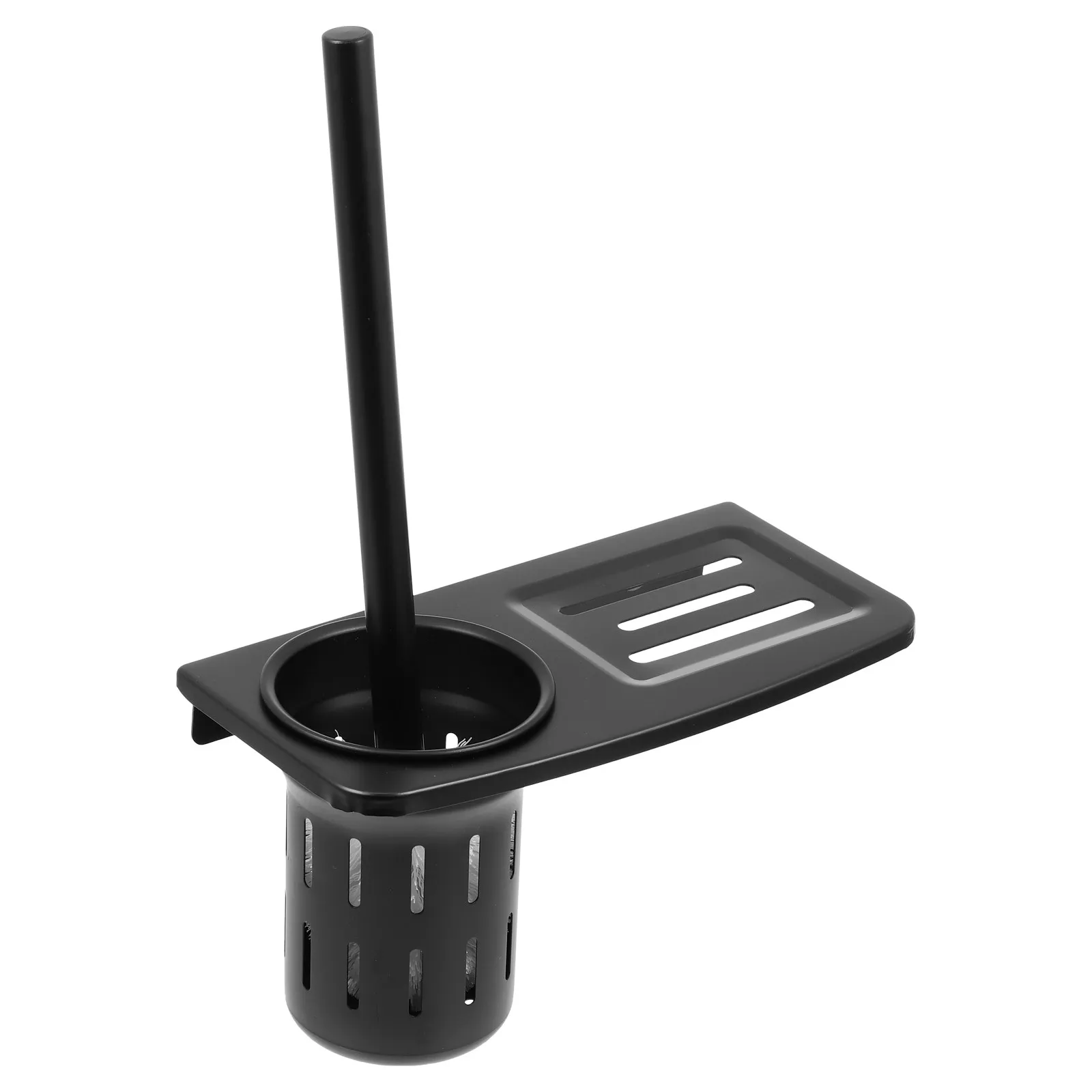 

Набор из 1 шт.: Настенный держатель для туалетной щетки из космического алюминия с эргономичной ручкой, щетка для чистки унитаза для дома, отеля, офиса