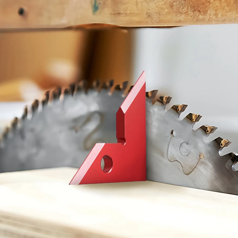 Aluminum Alloy Woodworking High-Precision Knife Edge Angle Ruler 45/90° Internal External Universal Angle Ruler, Durable Purple