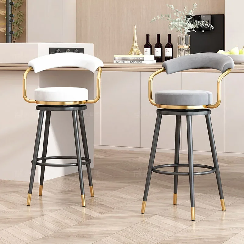 Leisure Stylish Bar Chairs Designer Support Comfortable Modern Chairs High Bistro Taburete Alto Para Cocina Nordic Furniture