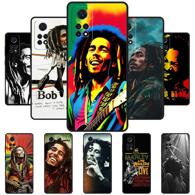 Reggae Singer Bob Marleys Funda Phone Case For Redmi Note 11 EPro 11S 10T 9S Promax 8 Pro Xiaomi Mi 11 12X 12S Ultra Cover