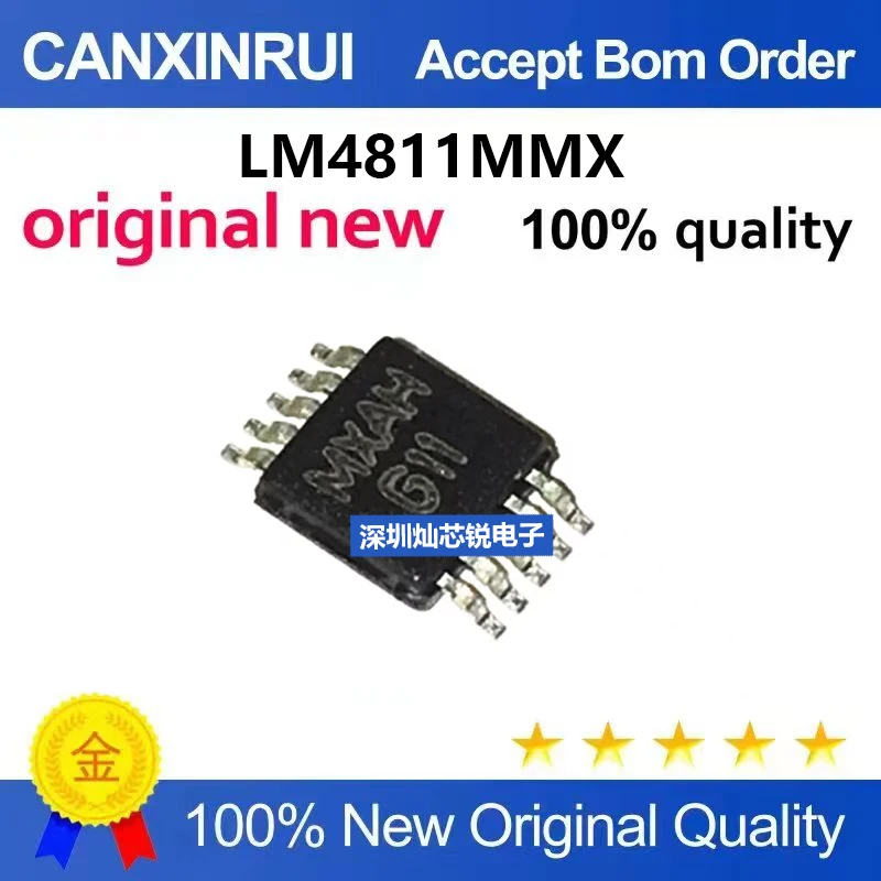 (5-100pieces)LM4811 LM4811MMX LM4811MM Silkscreen G11 MSOP10 Brand New Original Quality Guaranteed