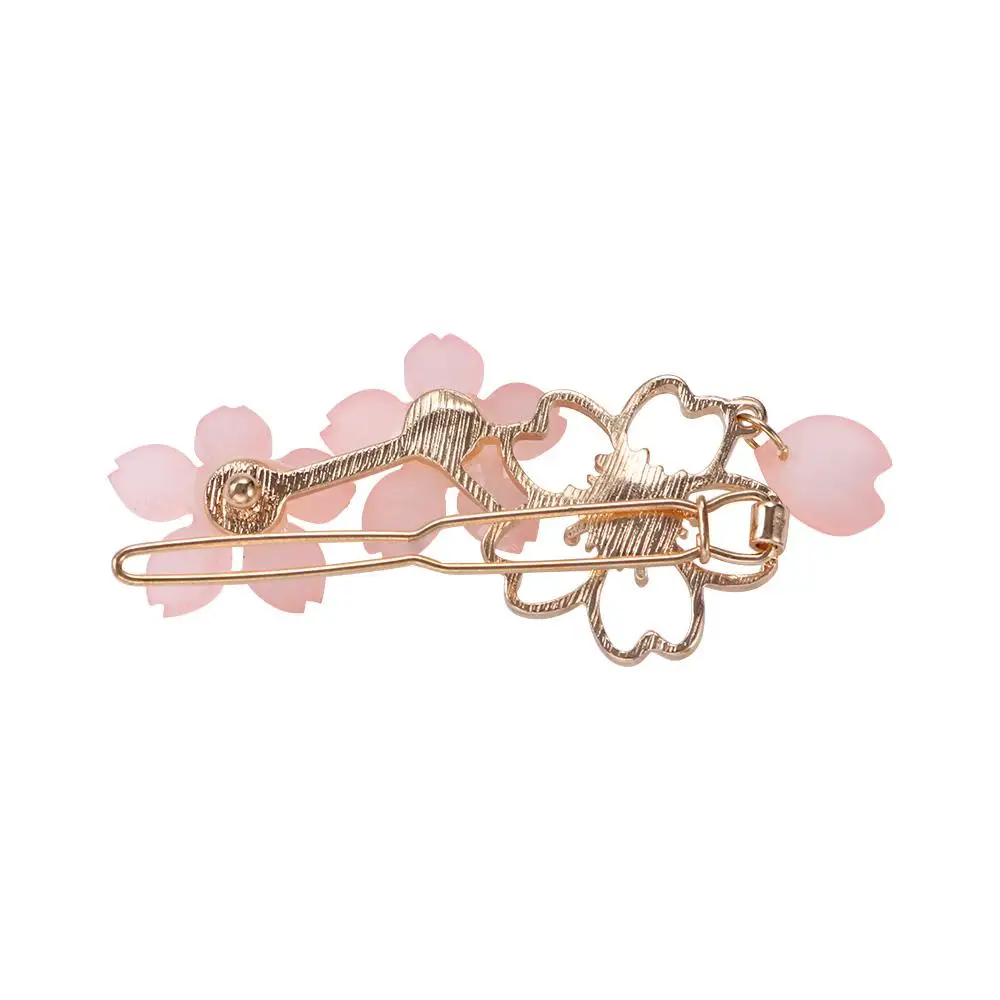 Kids Fashion Gift Sakura Kawaii For Girls Hairpins Flower Hairclips Tassel