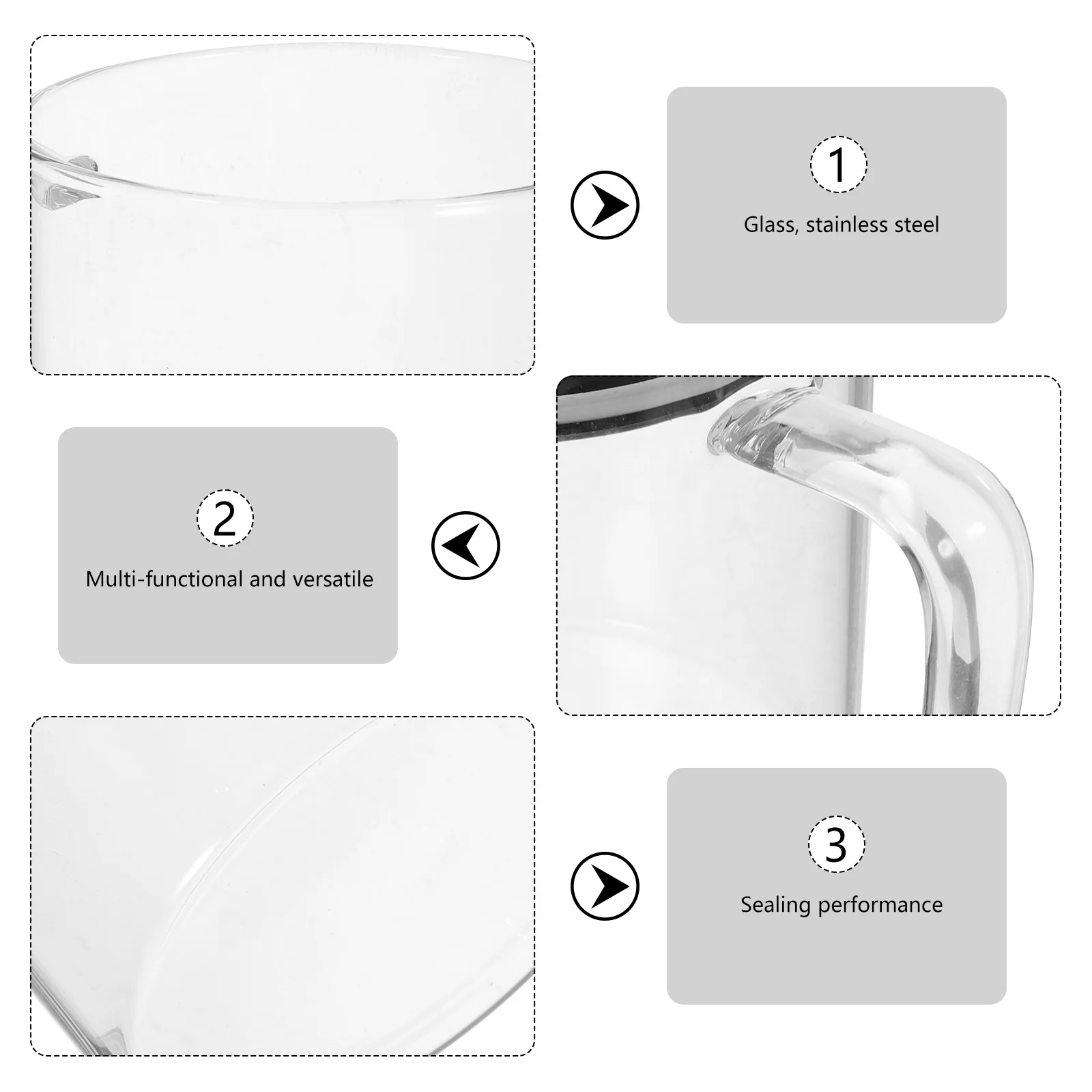 

Glass Airtight Storage Jar Clear Tea Coffee Sugar Canister Candy Dry Food Container Sweet Jars Candy Jar Glass Jars with Lids