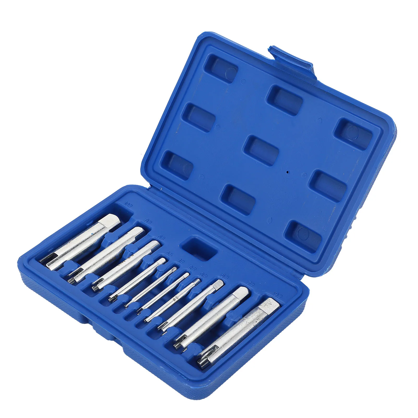 

Screw Tap Extractor Set Quenched Alloy Steel Broken Screw Removal Tool with Storage Box Stripped Screw Extractor Set