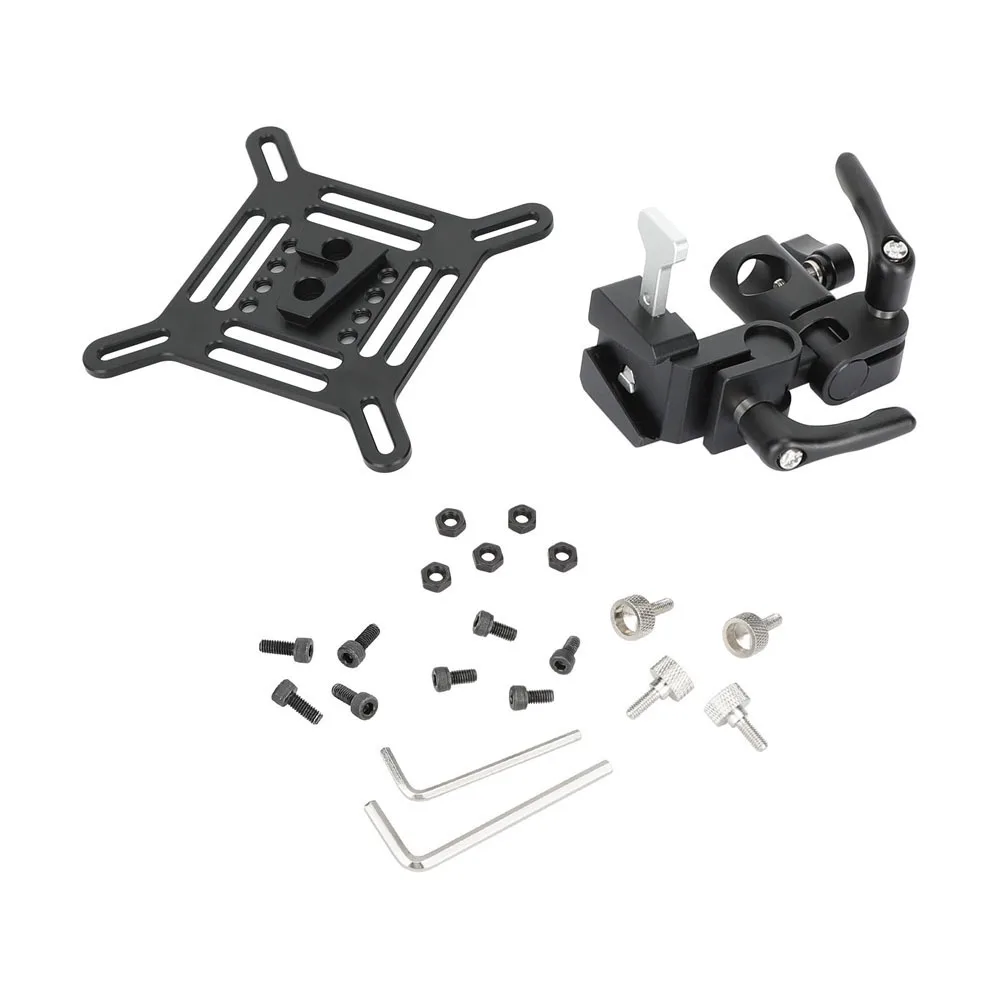 

Adjustable Monitor Mount Bracket 75x75mm 100x100mm with Quick Release V-Lock for 13 to 32" LCD Monitor, Light Stand