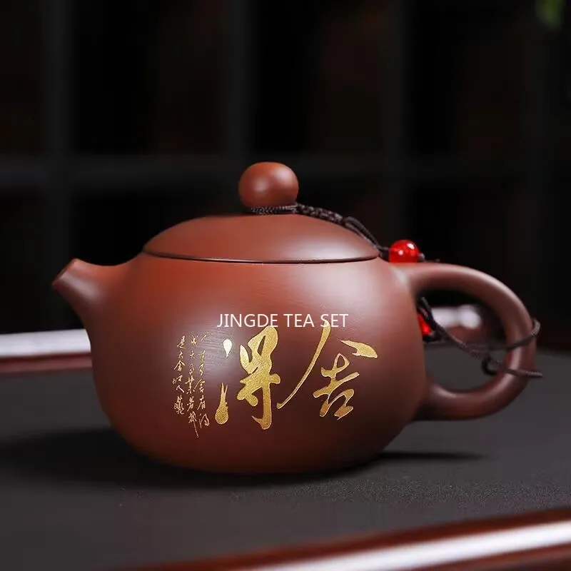 

Китайский Исинский фиолетовый глиняный чайник с шариковым отверстием, фильтр Xishi, чайник Dahongpao Zisha, чайная посуда на заказ, красивый чайный сервиз, аксессуары