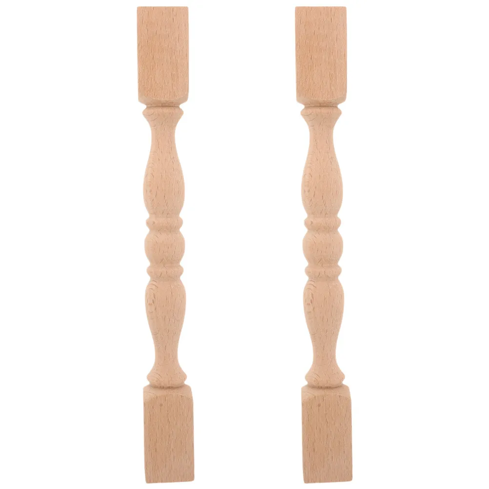 

2Pcs Solid Wood Baluster Spindles Gourd Bridge Shaped Stair Spindles Interior Fence Cabinet Decorative Posts Unfinished Wooden