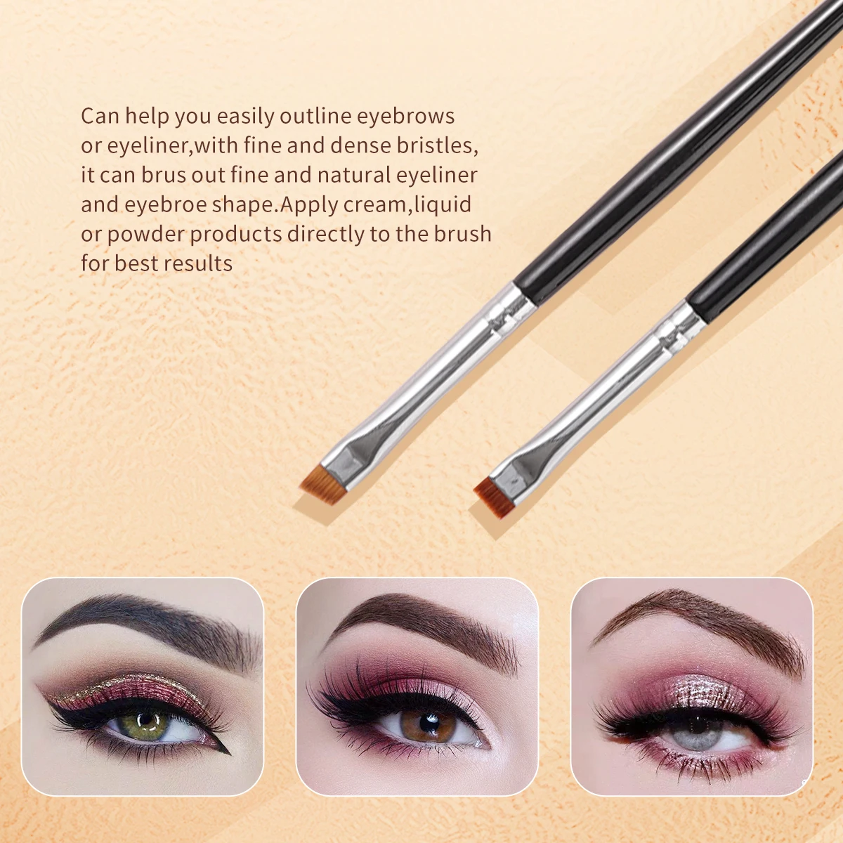 OVW Eyeshadow Makeup Brush Set Super Thin Eyeliner Eyebrow Brush