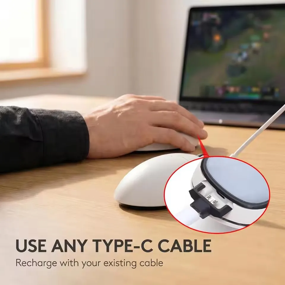 Micro USB To Type-C Charging Adapter for Logitech G703/G403 Logitech GPW 1/2 Wireless Gaming Mouse High-speed Charger Converter - view 3