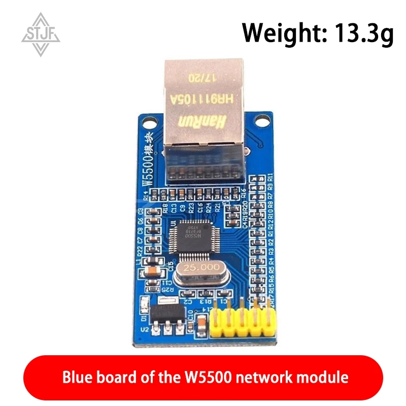 1pcs W5500 Módulos de rede Ethernet para Arduino TCP/IP 51/STM32 Interface SPI 3.3V 5V I/O MCU