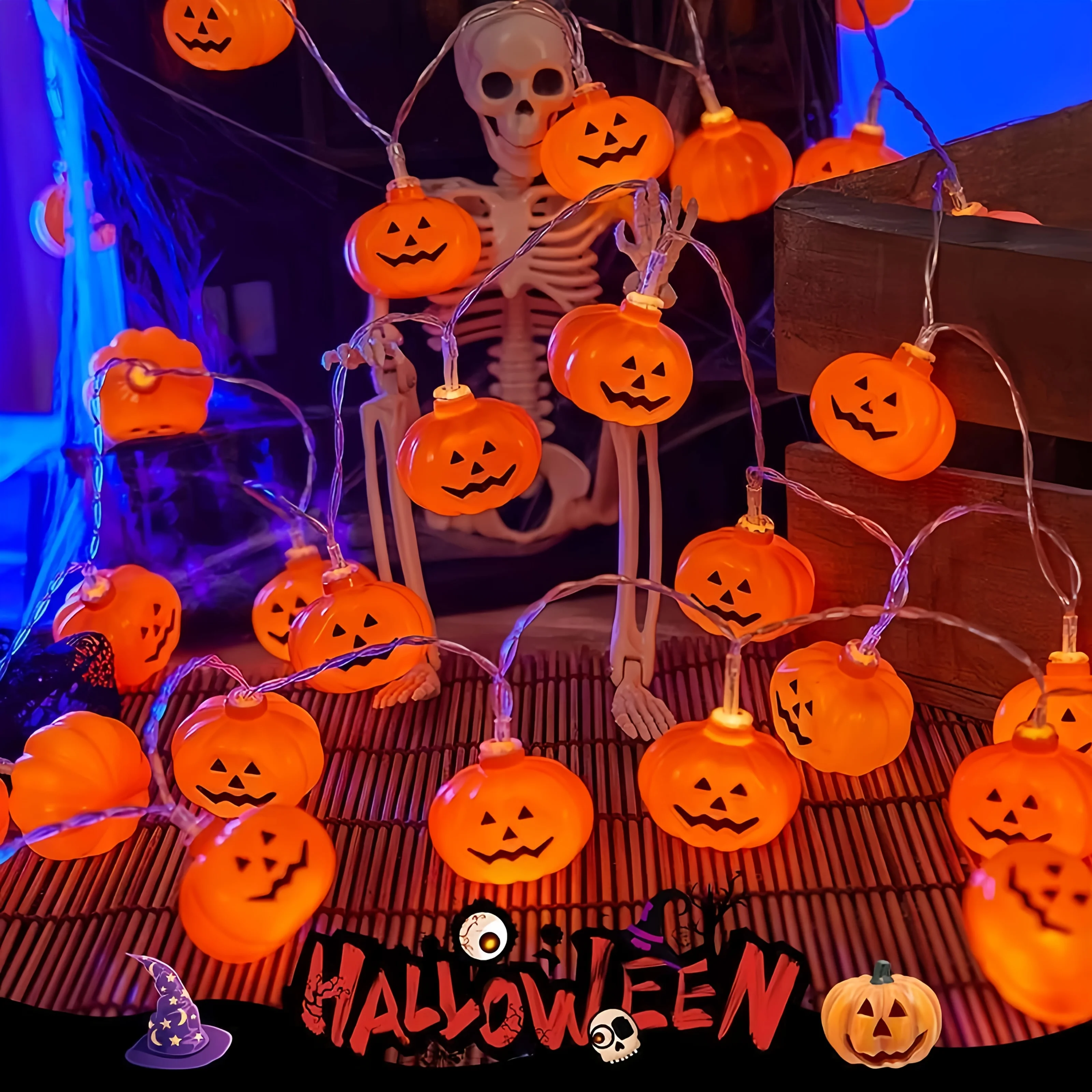 ハロウィン パンプキン ストリングライト LED フェアリー - Led Fairy String Lights のレビューと価格