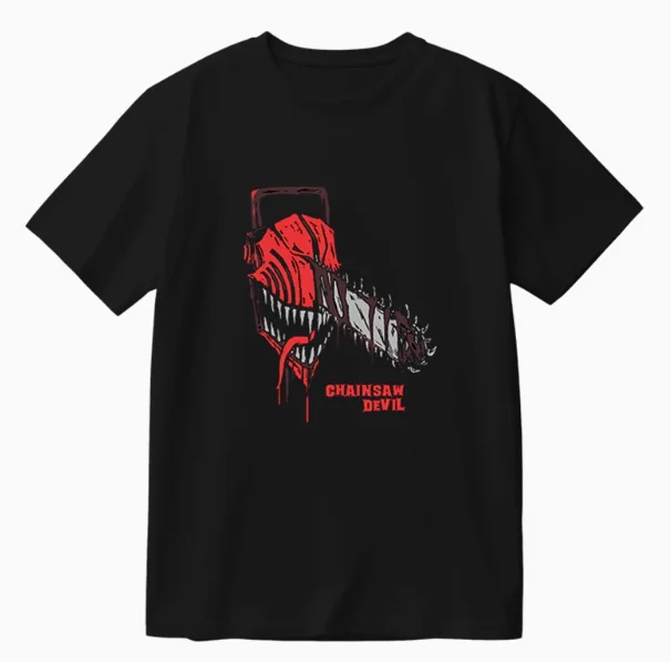 Anime Kettensäge Mann Denji Pochita Kurzarm T-shirt Sommer Cosplay Kostüm Casual Schüler Lose Tops