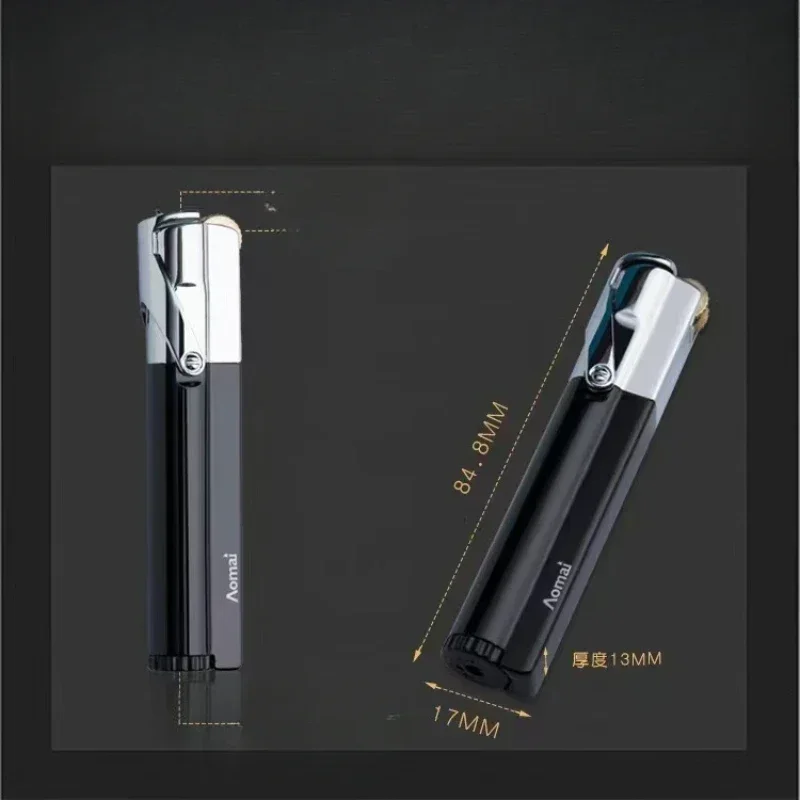 2026 New Portable 1300 C Compact Jet Gas Turbo Torch Butane  Lighter Strip Fixed Fire Windproof Metal Cigar Lighter Cigarette