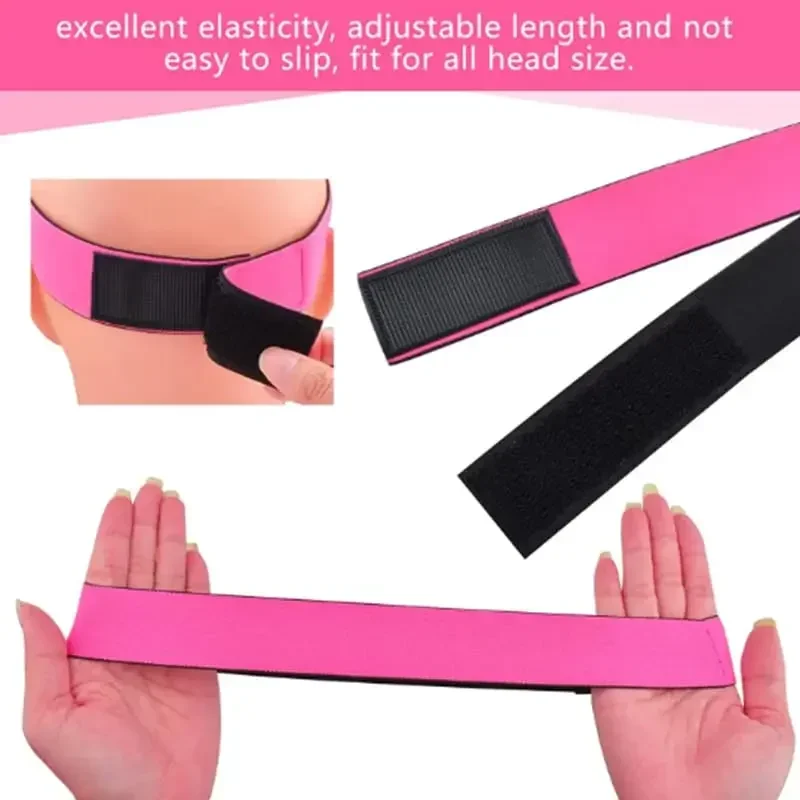 ﻿   1 pz Fascia elastica per bordi della parrucca Avvolgere la fascia della parrucca Fascia di fusione del pizzo per farti bordi Bordo dei capelli del bambino Fasce di fusione della parrucca regolabili