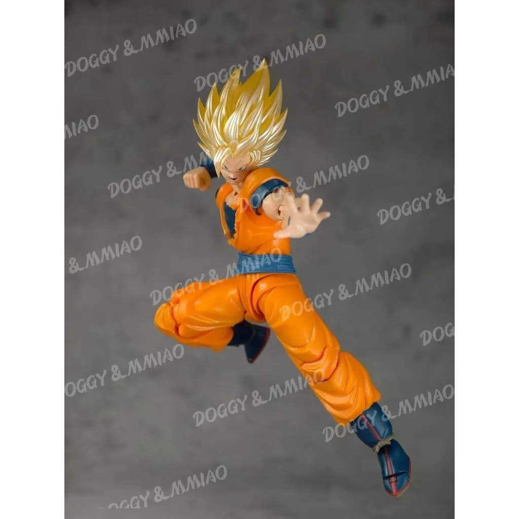 DKO لعبة دراغون بول Z SHF سوبر سايان 2 SSJ2 البرق الصحوة سون جوكو رئيس نحت اكسسوارات أنيمي ألعاب شخصيات الحركة الهدايا #5