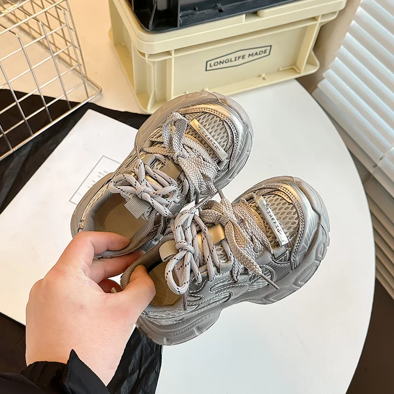 Children Mesh Basketball Shoes Toddler New Platform School Sneakers for Boys Girls Fashion Non-slip Breathable Kids Sports Shoes