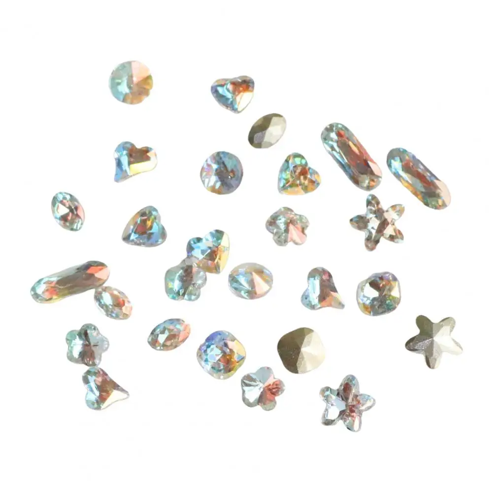 50Pcs Mixed Nail Art Faux Crystal Decorations Exquisite Appearance Personality Multifunctional Nail Art Diamonds Gift