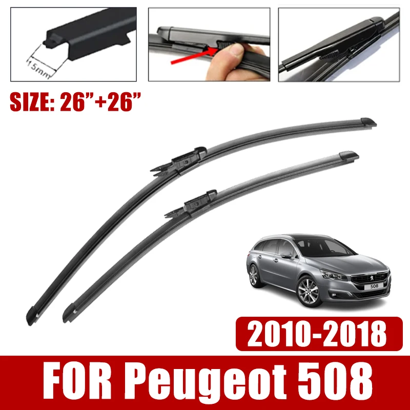 

Car Wiper Blade For Peugeot 508 508SW 508RXH 2010-2018 2011 2012 2013 Front Rubber Windscreen Windshield Wipers Auto Accessories