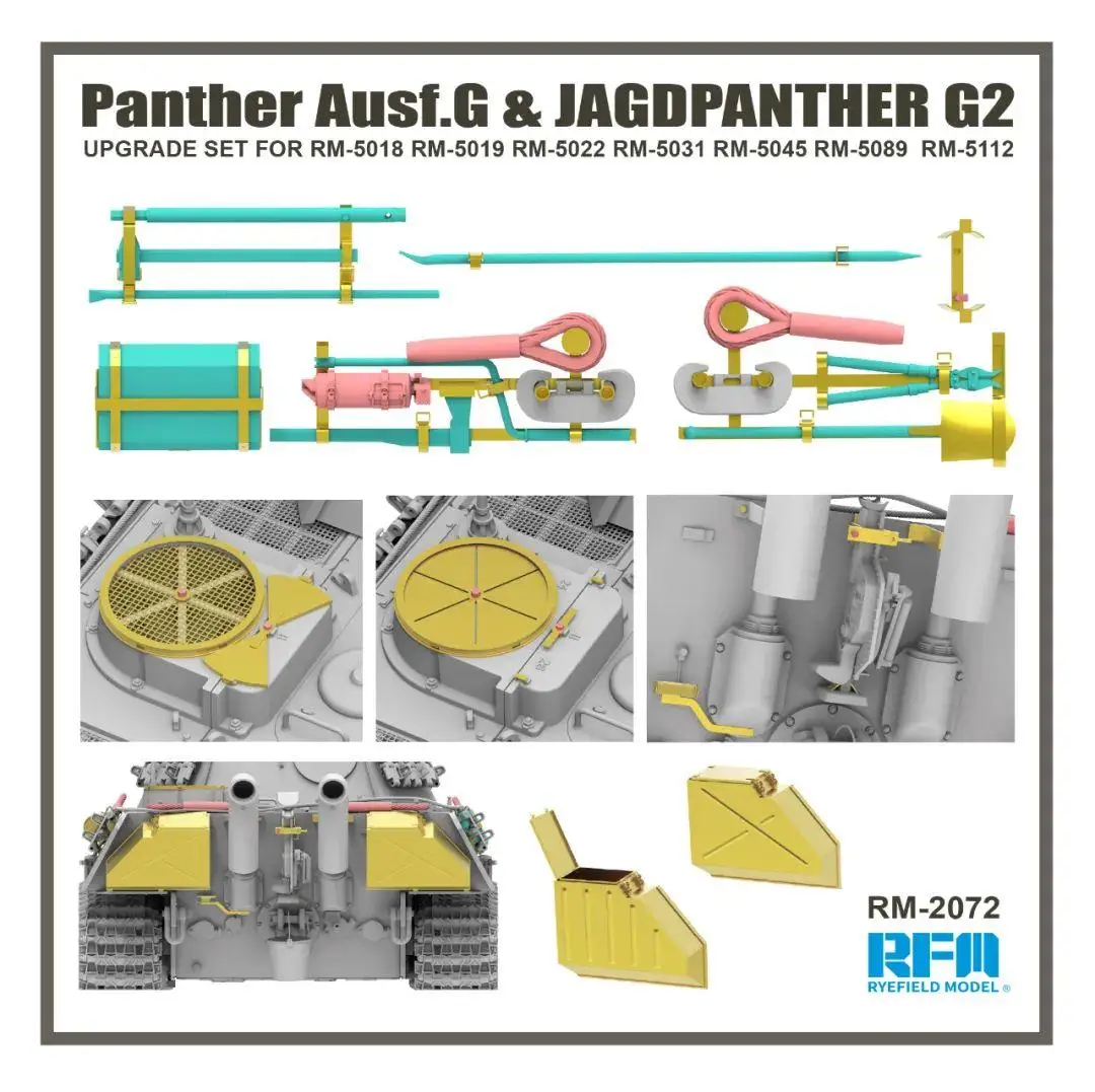 RYEFIELD MODEL RFM RM-2072 1/35 Upgrade Set for Panther Ausf.G & Jagdpanther G2