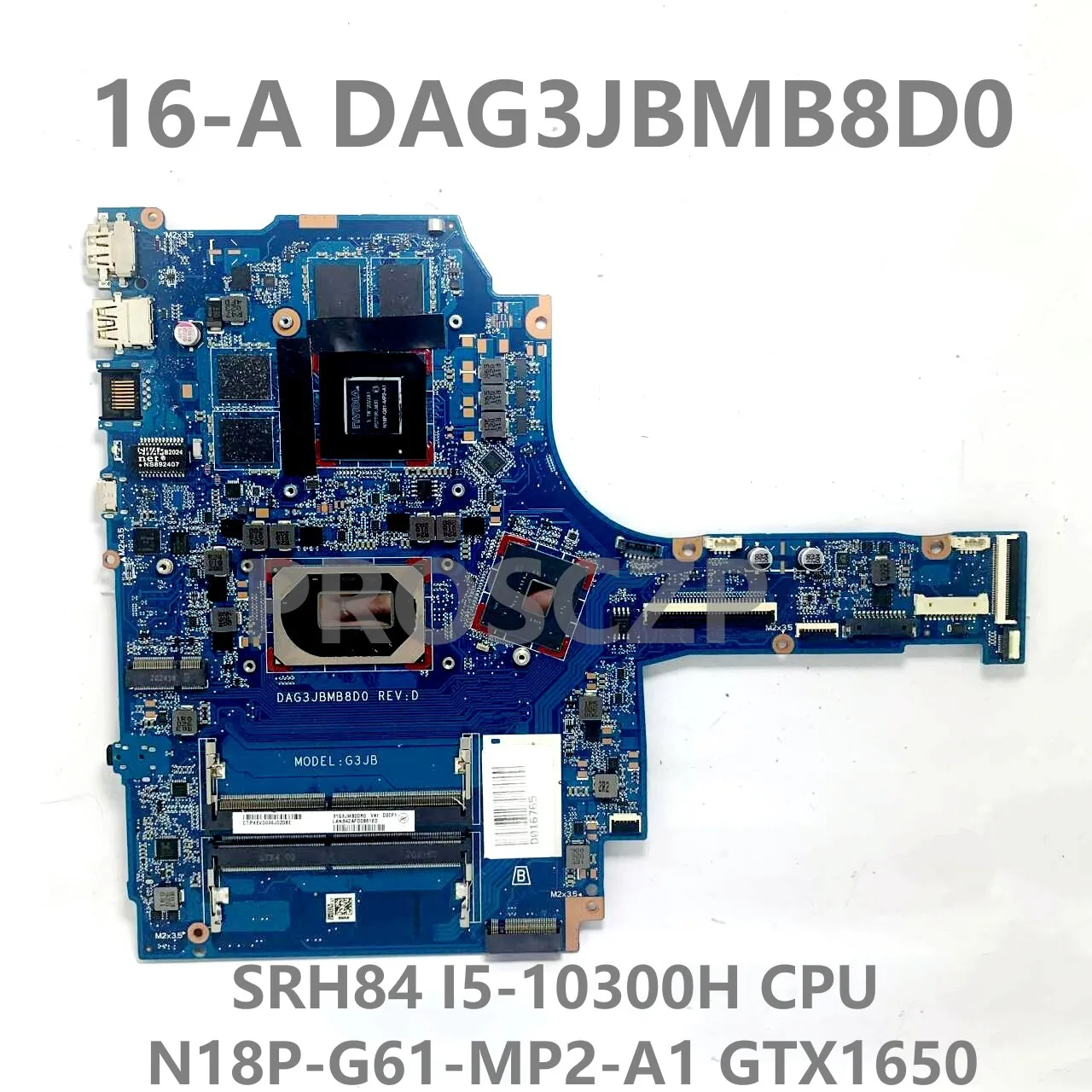 M02035-601 M02035-001 DAG3JBMB8D0 With I5-10300H / I7-10750H CPU For HP 16-A Laptop Motherboard GTX1650 / GTX1650TI 100% Test OK