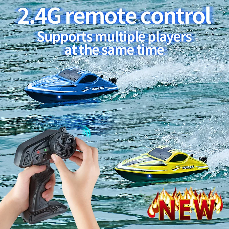 New 30KM/H RC High Speed Racing Boat Electric Toy Charging Remote Control Ship Water Game Model Children Toy Gift