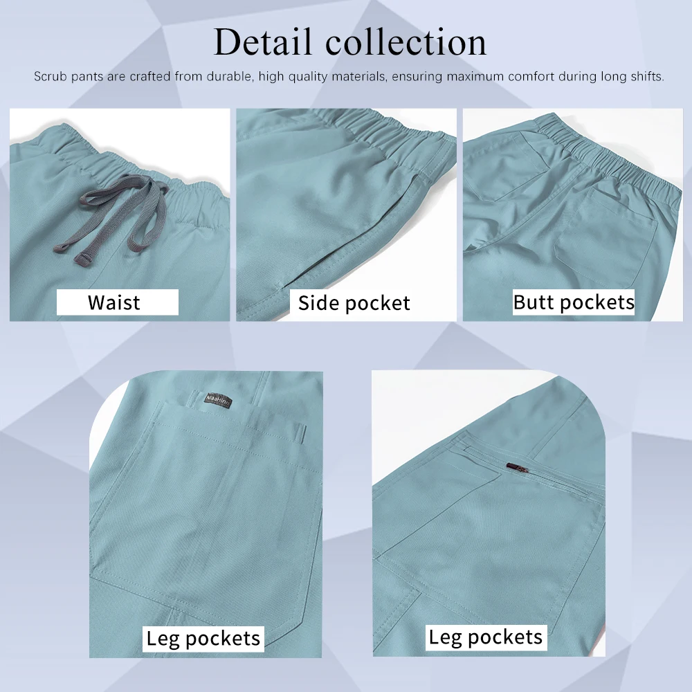 Calças esfoliantes médicas de alta qualidade para mulheres homens hospital médico enfermeira calças de trabalho unissex atacado calças de enfermagem esfrega bottoms