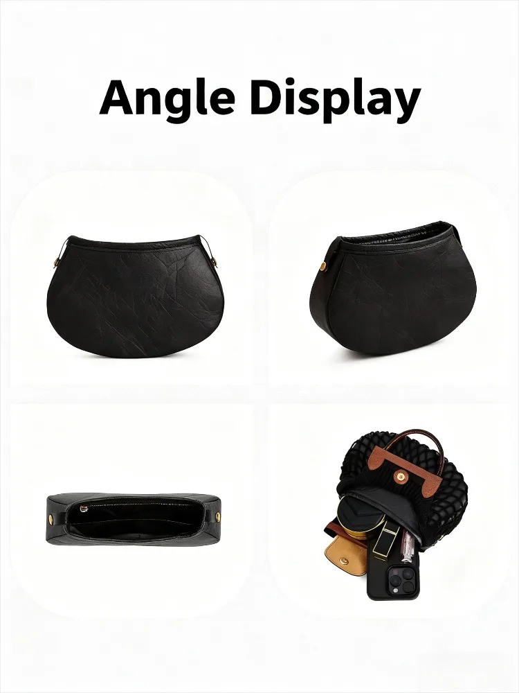 Organizer Tas Tyvek untuk Longchamp Le Pliage, Organizer Tas Tahan Air dengan Banyak Kompartemen, Pembentuk Tas Jaring, Aksesoris