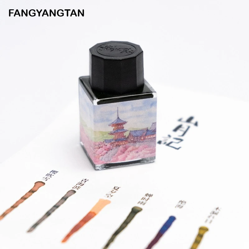 

FANGYANGTAN Sangetsuki Series 49 Colors 50/20ml Sheen Fountain Pen Ink Non-Carbon for Glass Dip Pen School Supplies