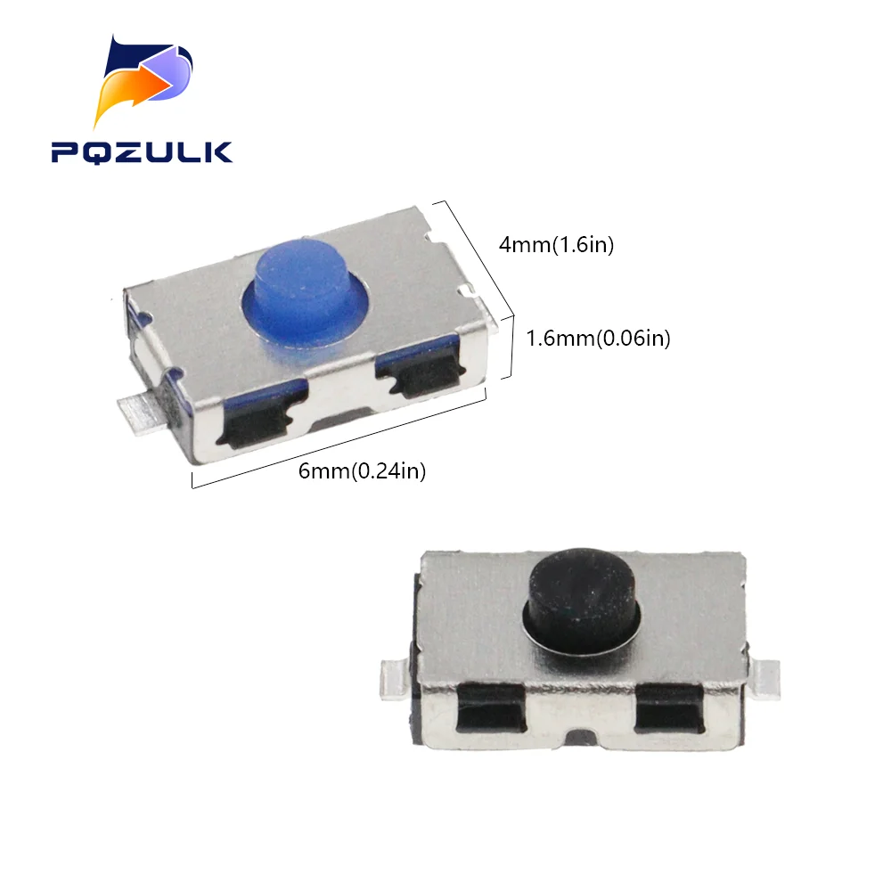 20PCS Normally Open 4X6X2.5H 2P SMT 12V 0.5A 3X6X2.5MM Normally Closed Push Button Switch Micro Tact Touch Switch Metal Tactile