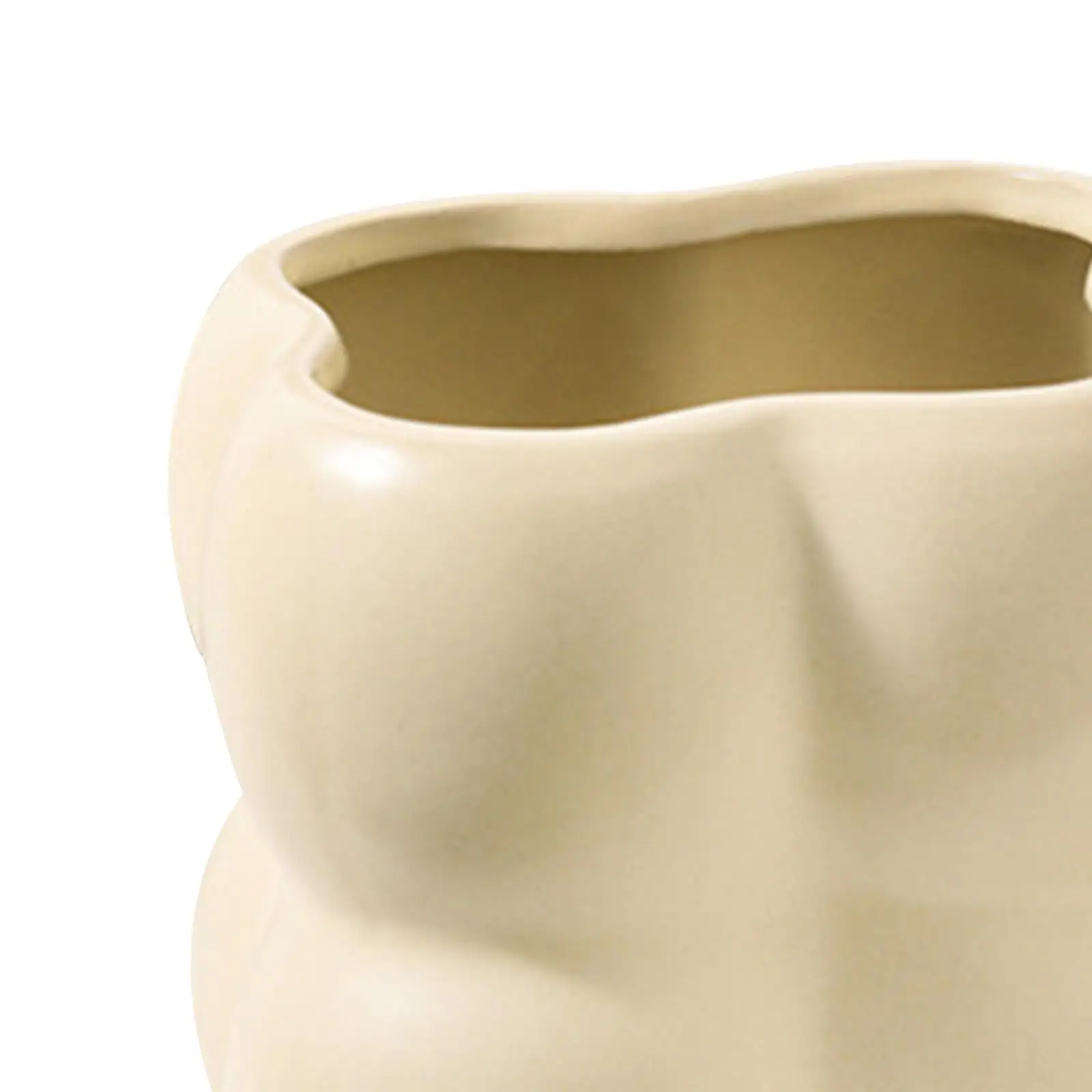 Ceramic Pen Holder Storage Mini Planter 4 inch Ceramic Plant Pot Makeup Brush Stand for Indoor Plant Home Supplies