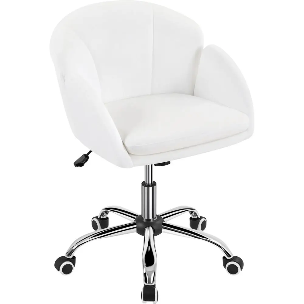 

Ergonomic Swivel Desk Chair with Upholstered Seat and Armrests for Home Office, Study, and Living Spaces