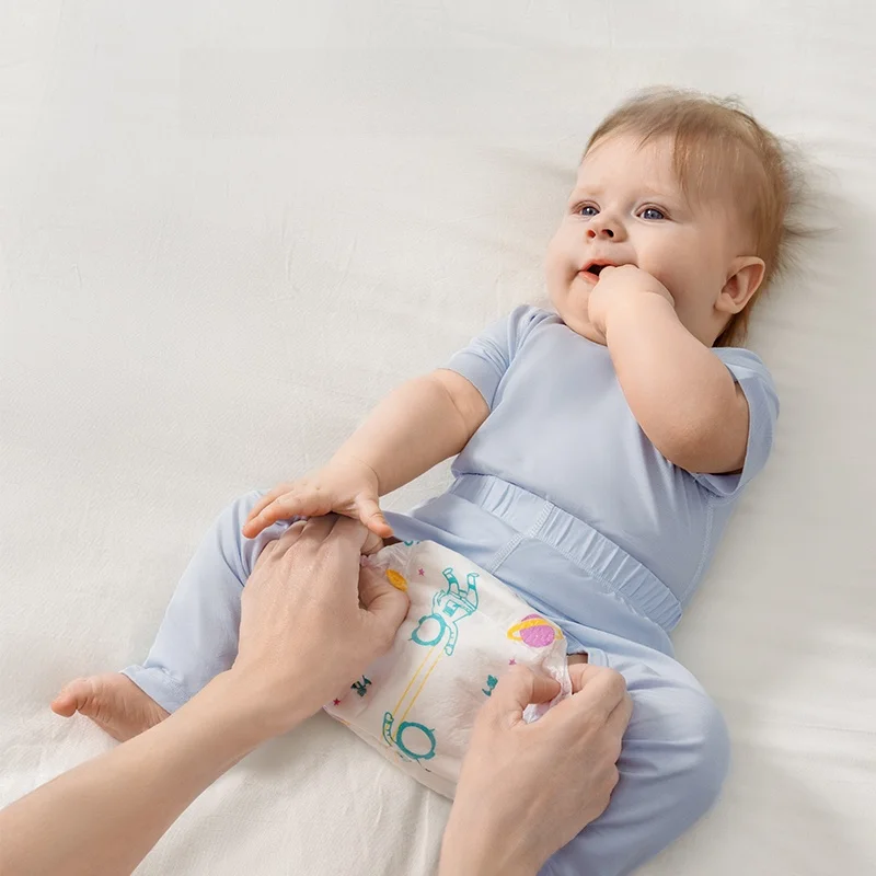 OUYUN Baby Open Crotch Pants Summer Modal Breathable Loose Sleep Trousers Anti Mosquito Unisex