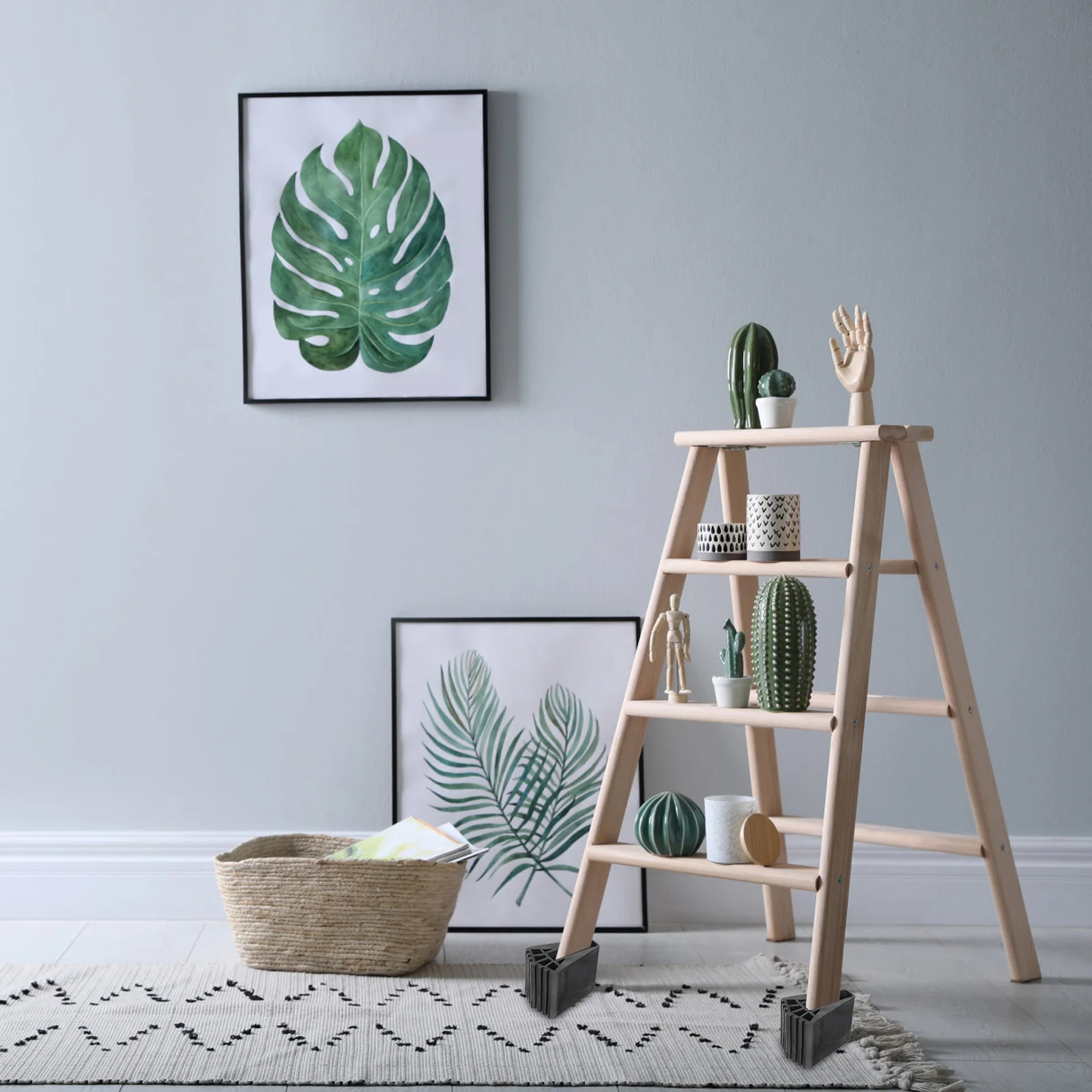 

2Pcs Ladder Feet Cover Anti-Slip Rubber Durable Floor Protector Pads Home Safety Ladder Accessories Home Supplies