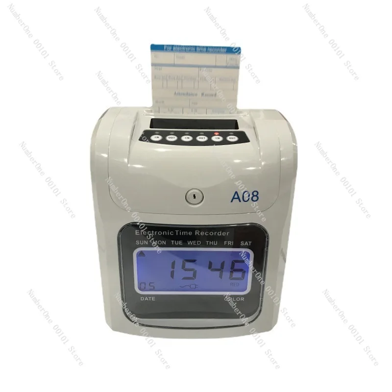 آلة الحضور ثنائي اللون لكمة على مدار الساعة التحول التلقائي متعدد التحول البطارية متوافق متعدد اللغات الإنجليزية لكمة على مدار الساعة