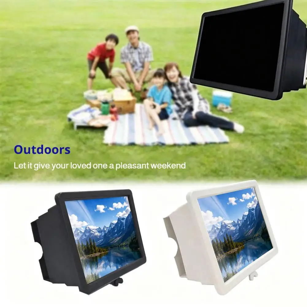 Mobile Screen Magnifier 3-4X HD Eye Protection Display Screen Expander Cell Phone Screen Enlarger Stand Holder