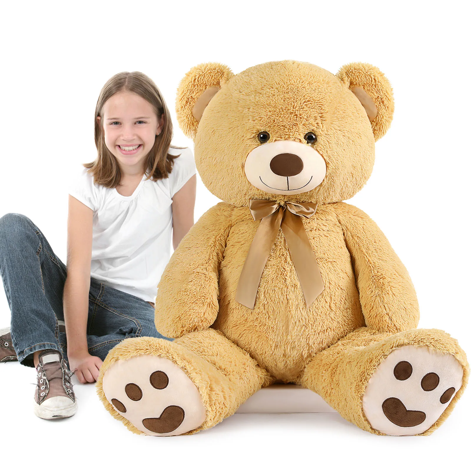 

MorisMos 47inch Giant Teddy Bear Stuffed Animal 4ft, Large Teddy Bear Plush, Big Stuffed Bear Gifts for Kids, Girls, Girlfriend,