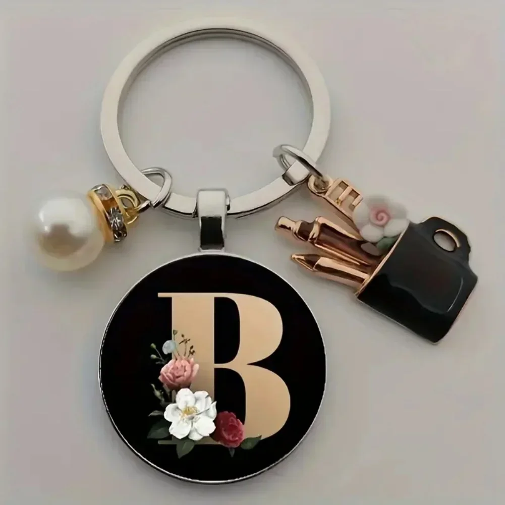 Colorful Keychain Accessory Creative Accessory English Alphabet Charms Multiple Color Options Stylish Accessory