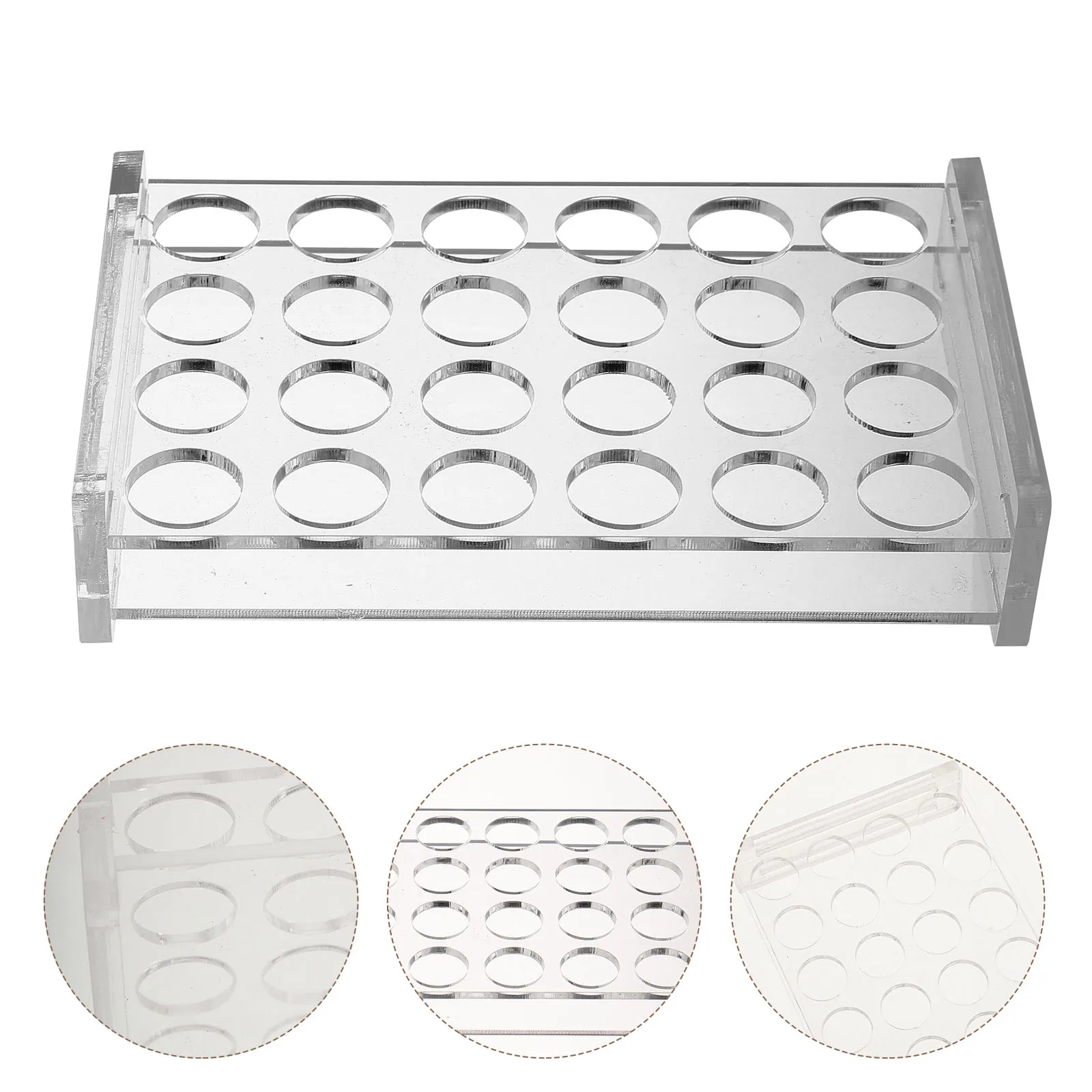 

Vial Holder Rack Tube Stand Test Tubes Plastic Essential Oil for Laboratory Sampling Storage