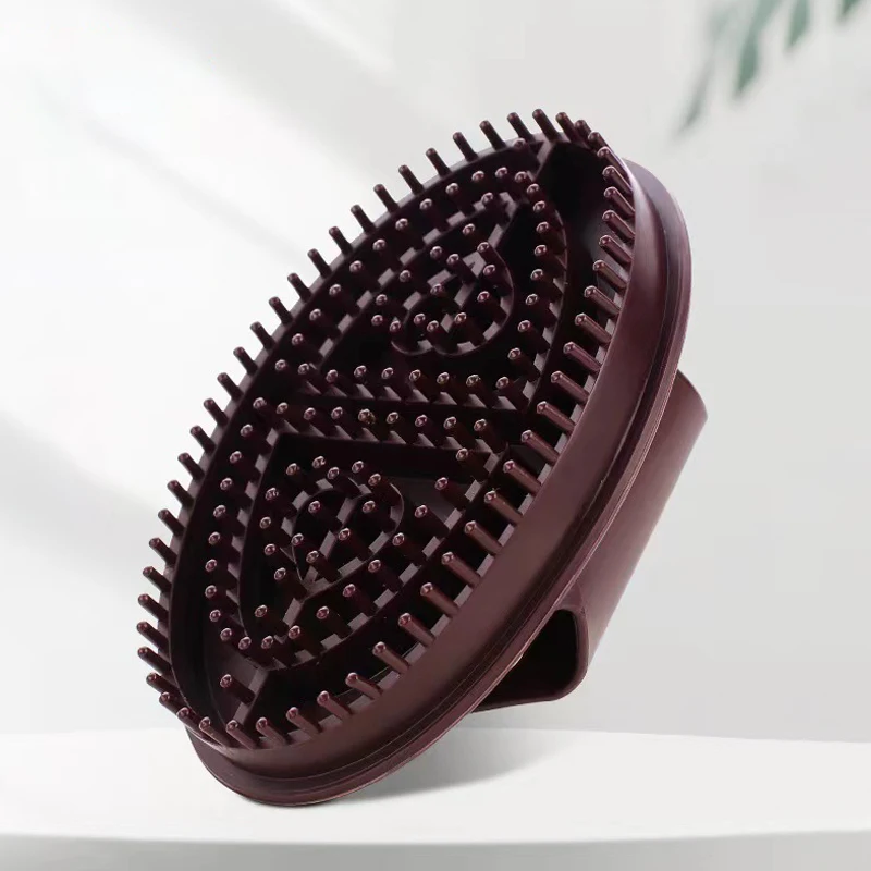Set Of 2 Brown Body Massage Brushes Meridian Care Tool For Household Beauty Salon Use