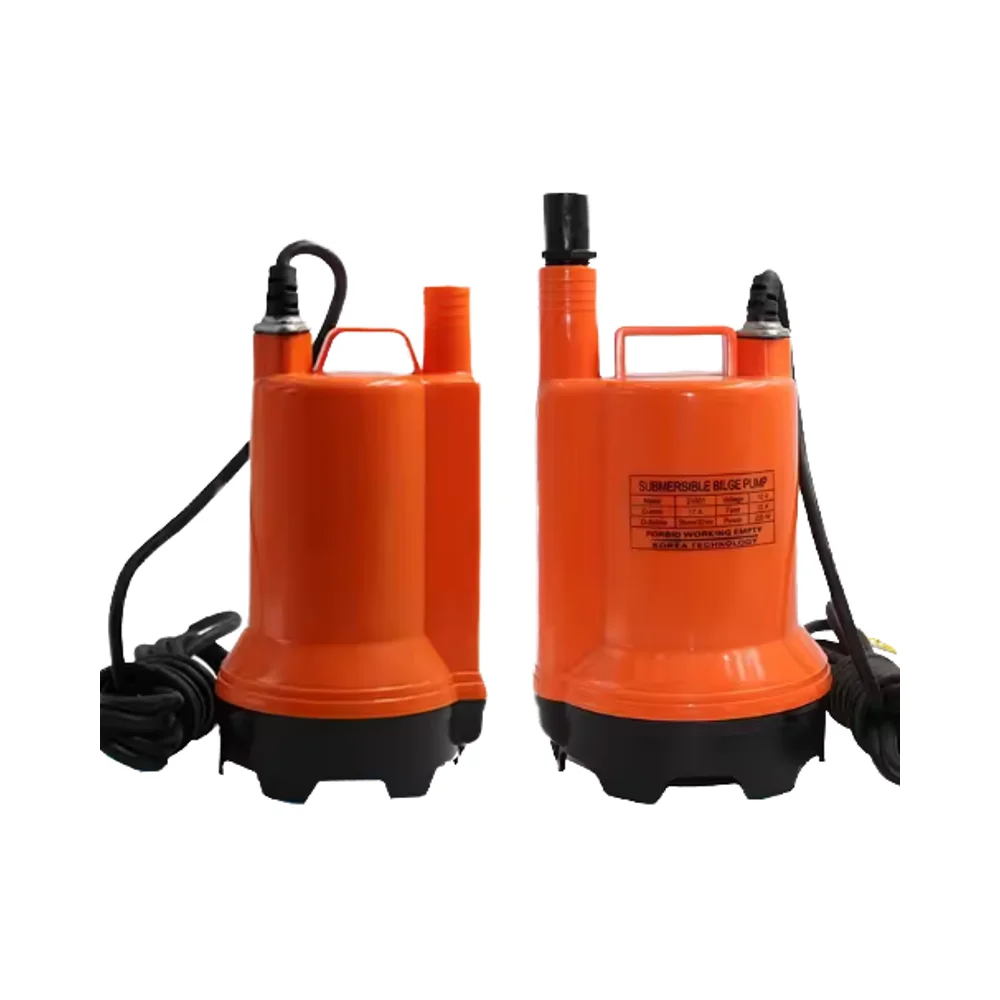 12V 24V DC Submersible Marine Bottom Water Pump Low Pressure OEM With Solar Cell Durable Copper Cable