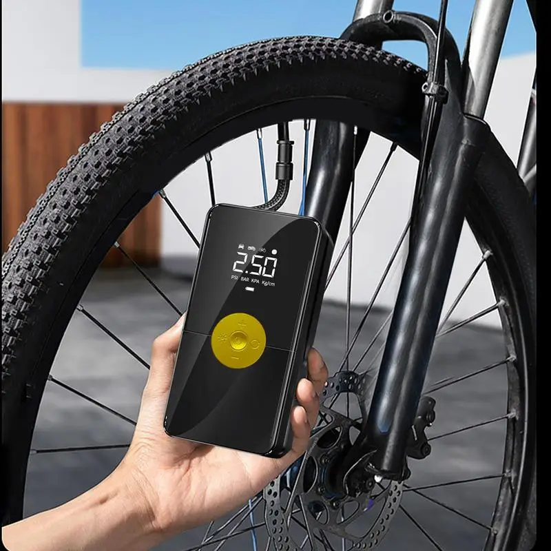 

Electric Bike Tire Pump 150 PSI Bicycle Pump For Air Mattress Rechargeable Tire Pump With Led Light vehicle Tyres Accessories