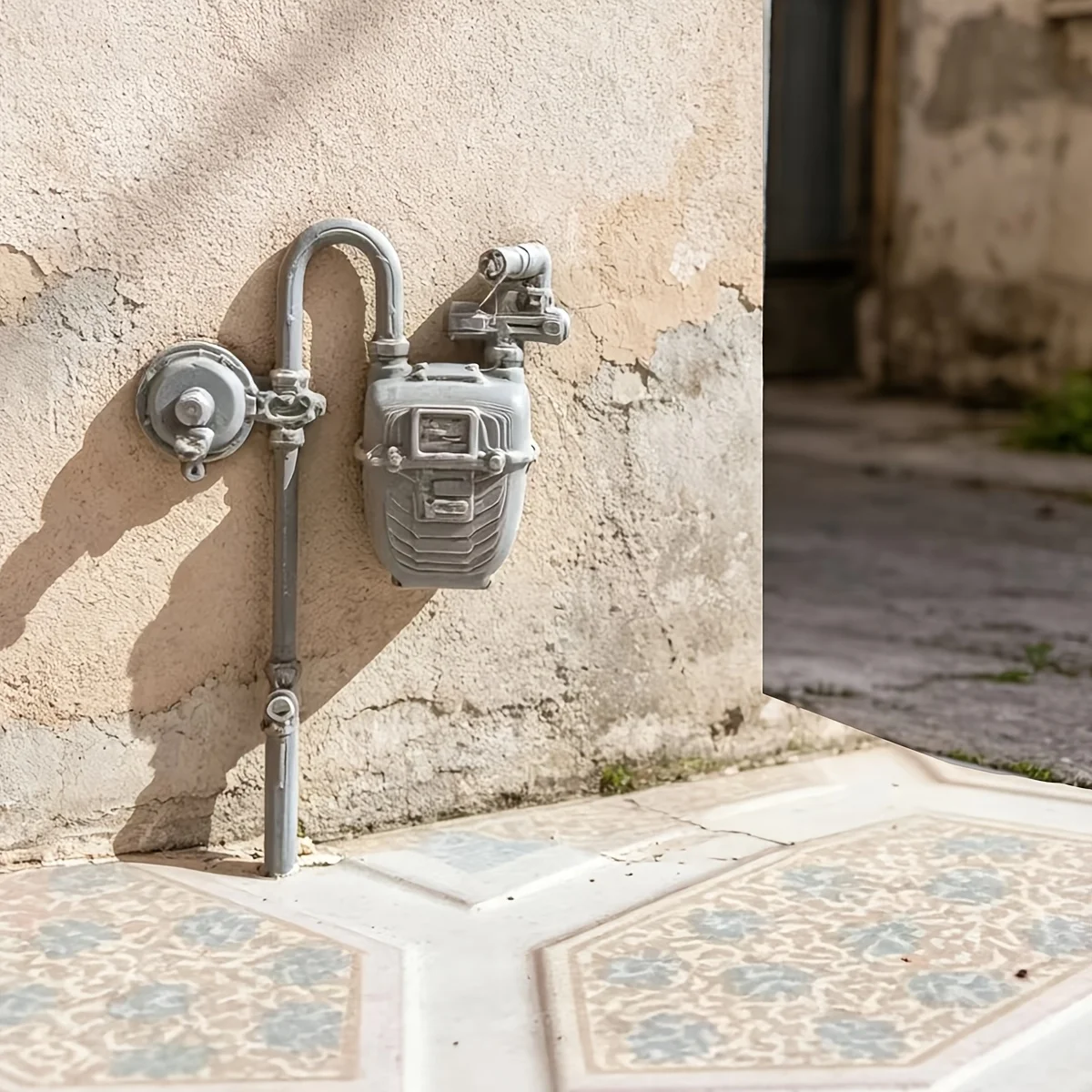 Miniature Gas Meter Model Dollhouse Outdoor Utility Meter DIY Mini House Wall Decoration Accessory view 6