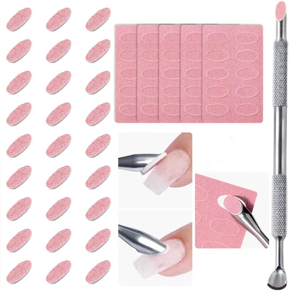 

5Sheets Nail Cuticle Pusher Self-adhesive Sand Flake #180Grit with File Trimming Nails Pre Polishing Sandpaper Set Manicure Tool