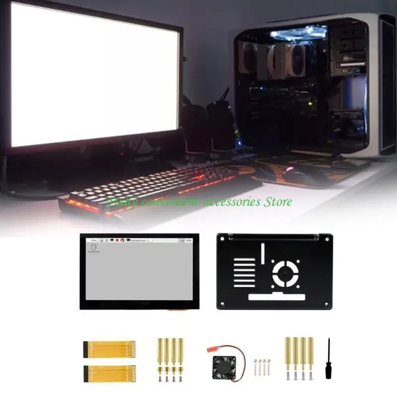 

97QB 4,3-дюймовый экран высокого разрешения с защитным чехлом для RaspberryPi4B