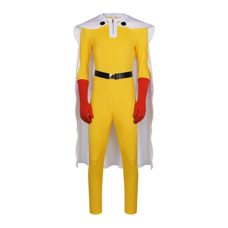 20262026 122026 11One Punch Man Saitama Yellow Jumpsuit Anime Costume Cosplay Halloween Stage Performance Costu